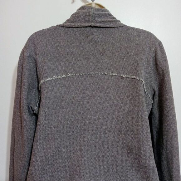 Quiksilver Diagonal Knit Draped Cardigan Gray Small - Picture 8 of 12